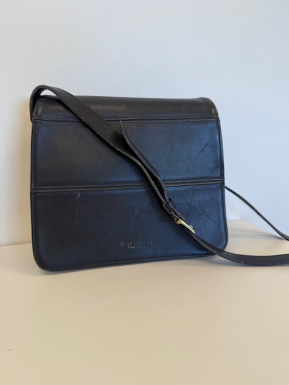 vintage coach tribeca flap black